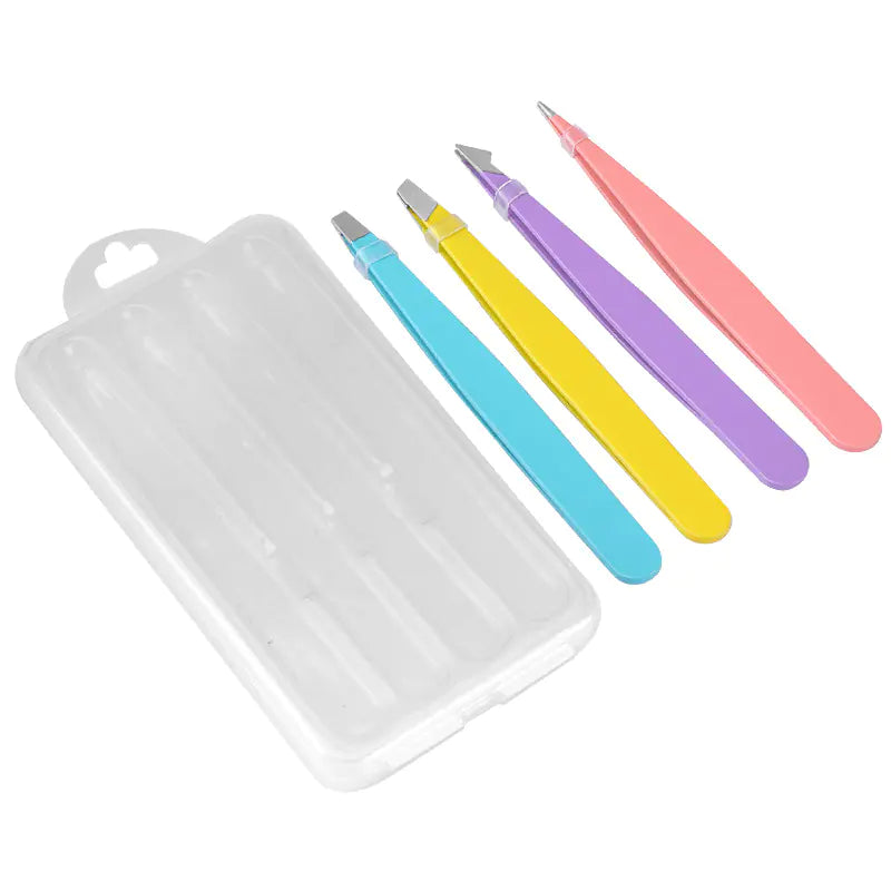 Stainless Steel Tweezers Set for Beauty and Grooming