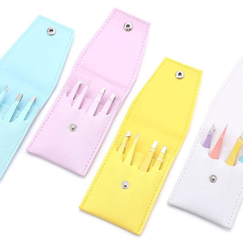 Stainless Steel Tweezers Set for Beauty and Grooming