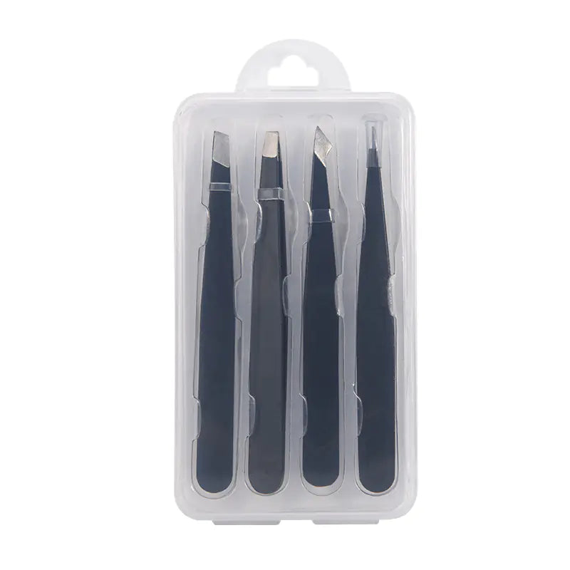 Stainless Steel Tweezers Set for Beauty and Grooming