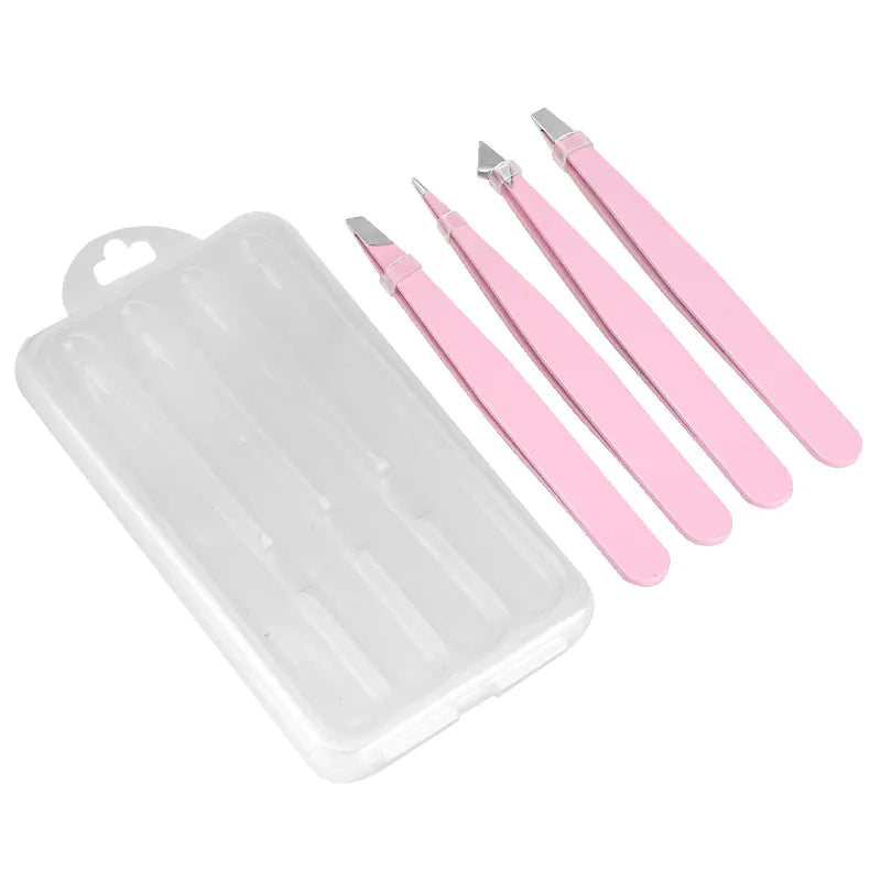 Stainless Steel Tweezers Set for Beauty and Grooming